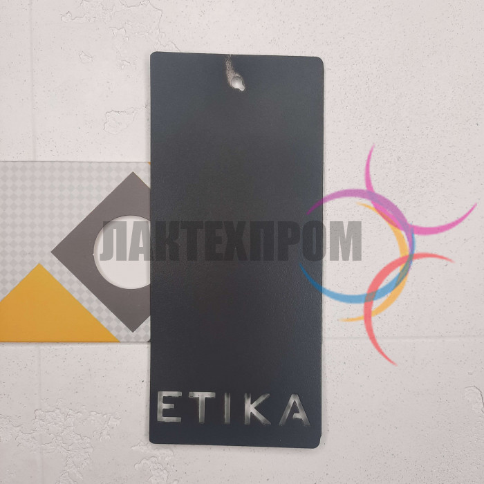 Краска порошковая полиэфирная Etika текстура PE ral 8019 темно коричневая